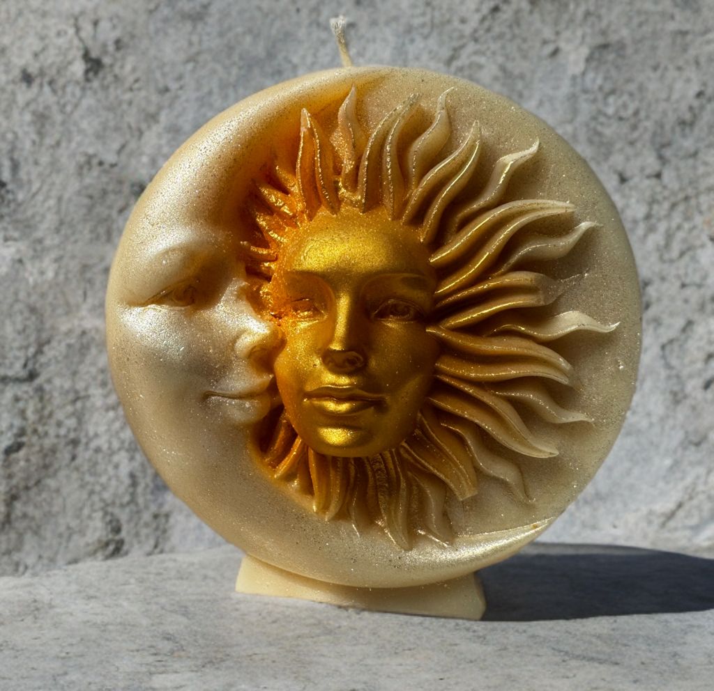 Sun & Moon Pillar Candle | Celestial Candle | Sweet & Enchanted Scent | Magical Home Decor | Dark Academia | Hand-Poured Soy Wax