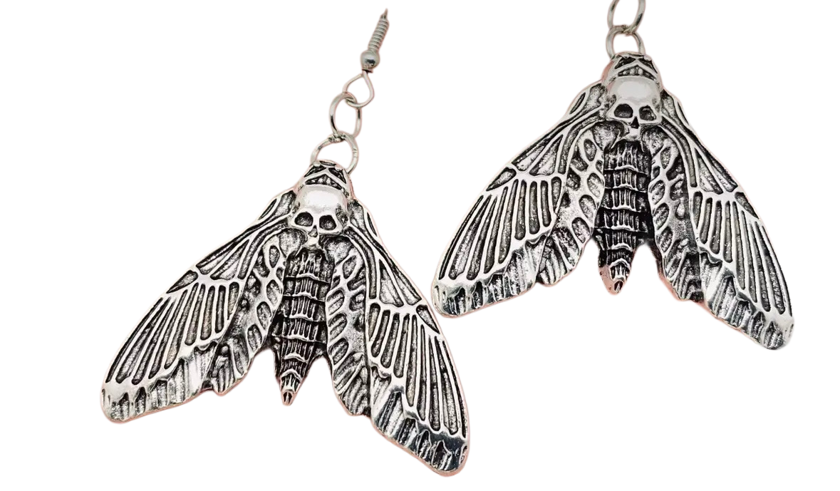 Death's Head Moth | Gothic Earrings
