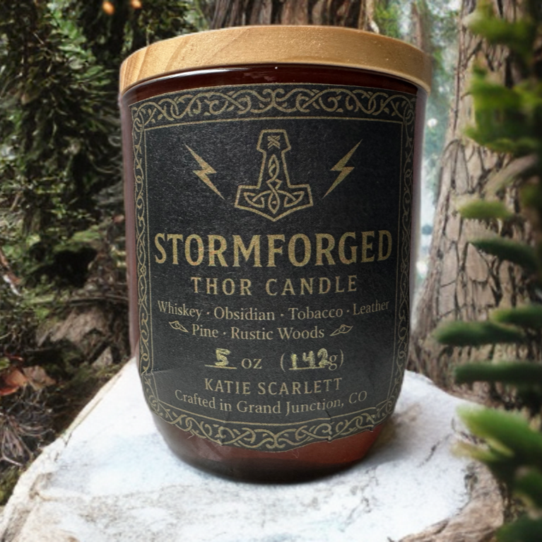 Stormforged: Thor Norse Mythology Candle Candle