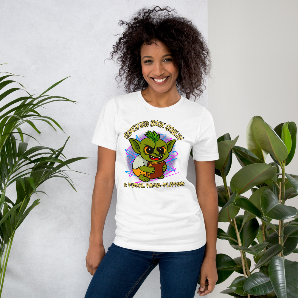 Certified Book Goblin T-Shirt | Witty Dark Academia Literary Tee