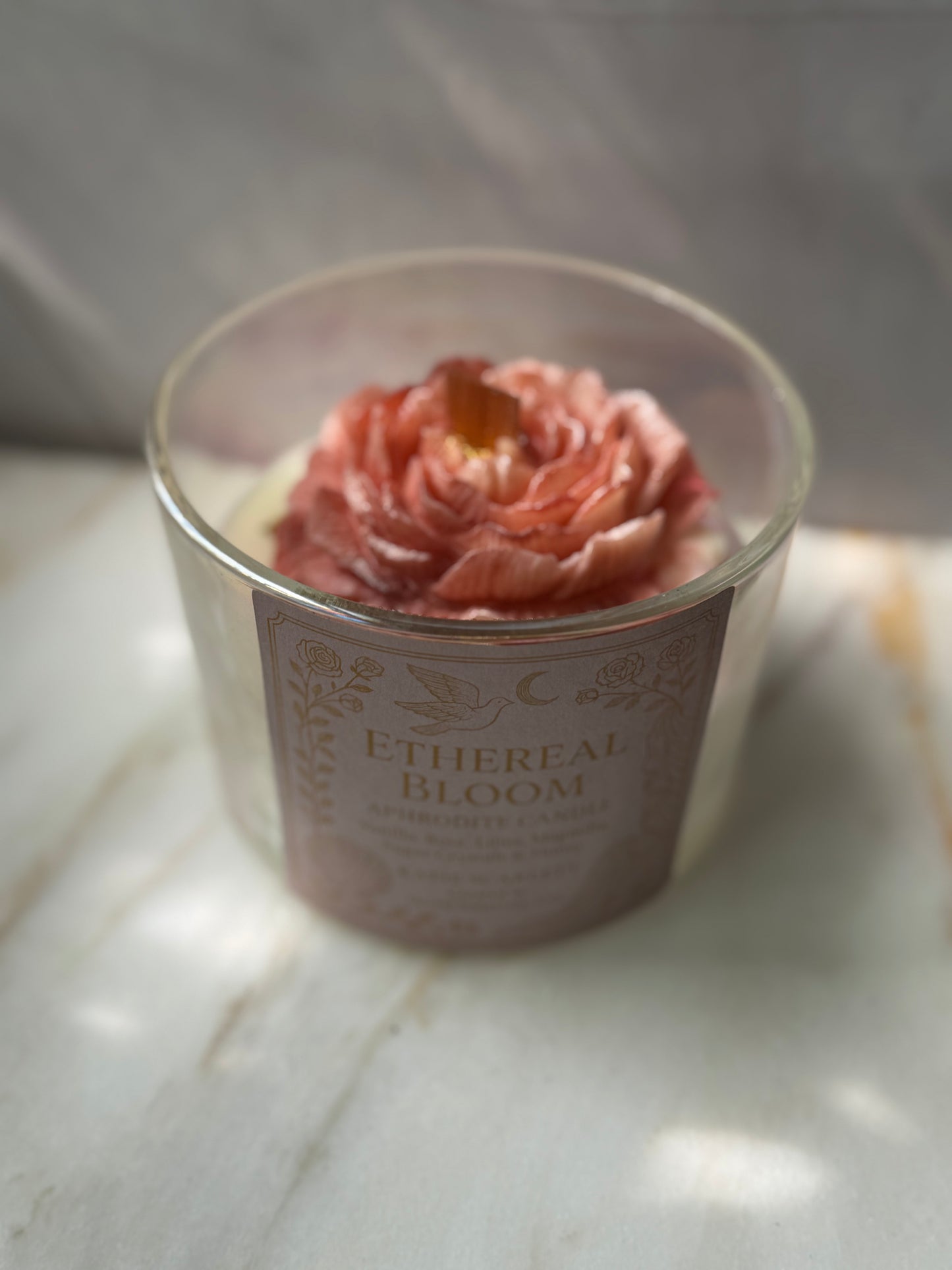 Aphrodite’s Ethereal Bloom – Luxury Goddess Candle