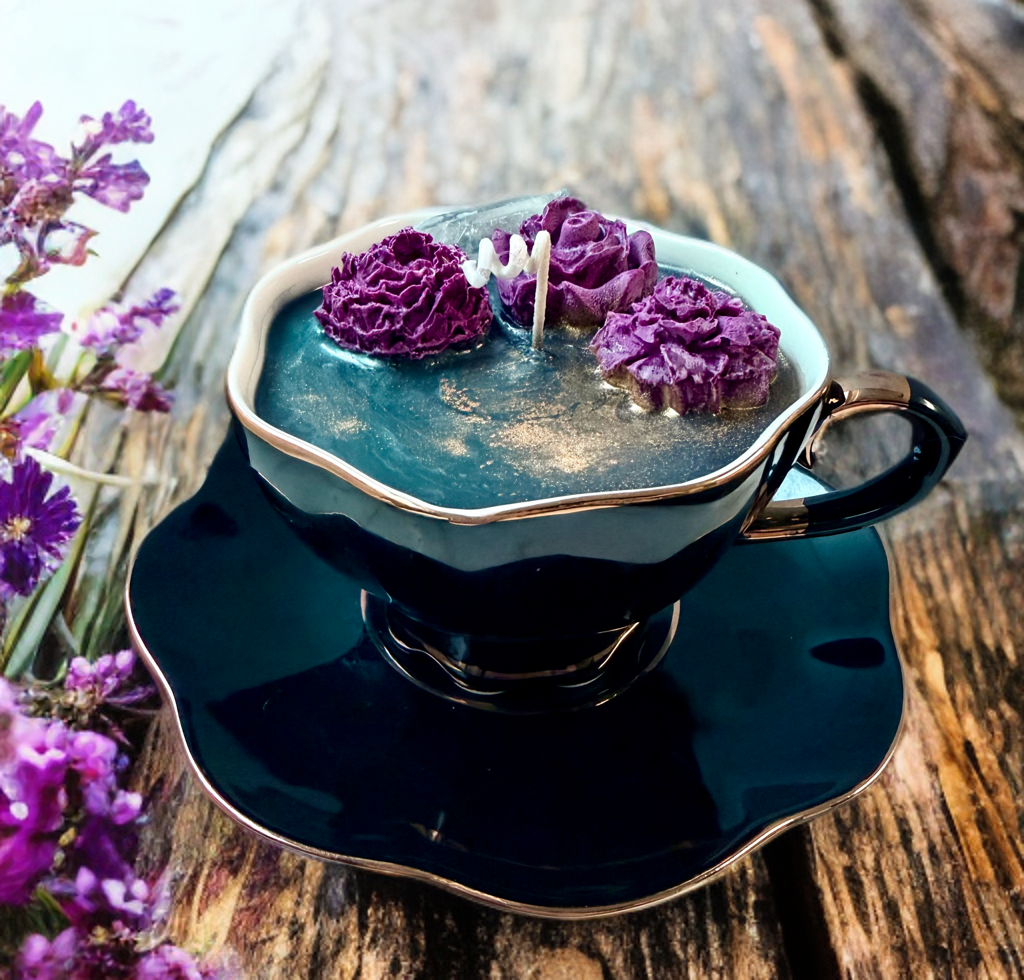 Circular logo with skull, nightshade, and lily of the valley for the Ash & Prose Pick Your Poison Candle line.