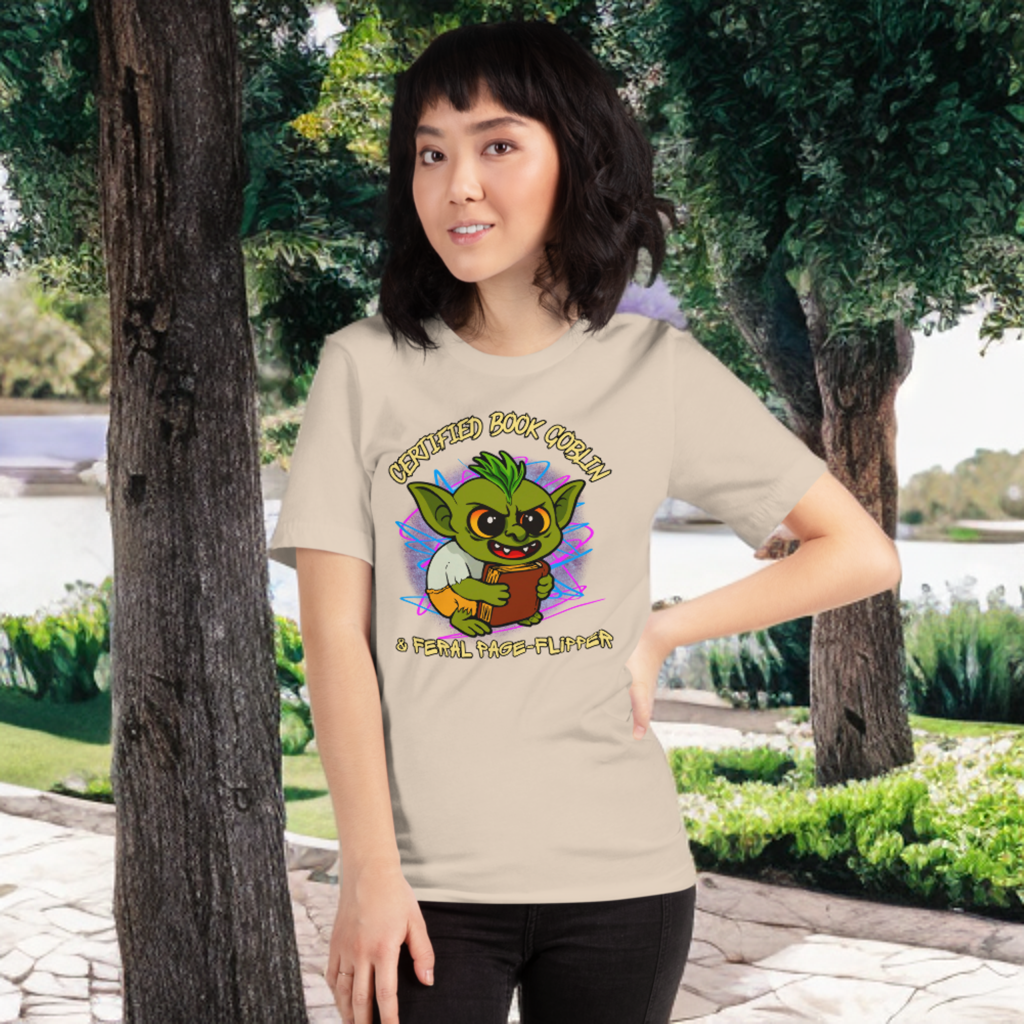 Certified Book Goblin T-Shirt | Witty Dark Academia Literary Tee