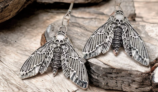 Death's Head Moth | Gothic Earrings