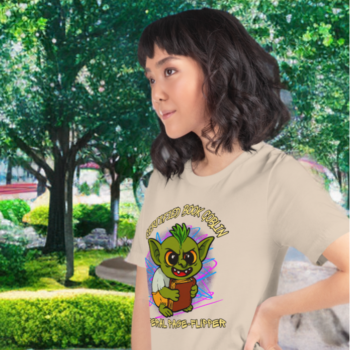 Certified Book Goblin T-Shirt | Witty Dark Academia Literary Tee