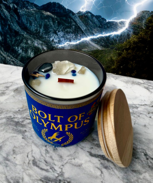 The Bolt of Olympus | Zeus Candle | Greek Mythologynd Vetiver