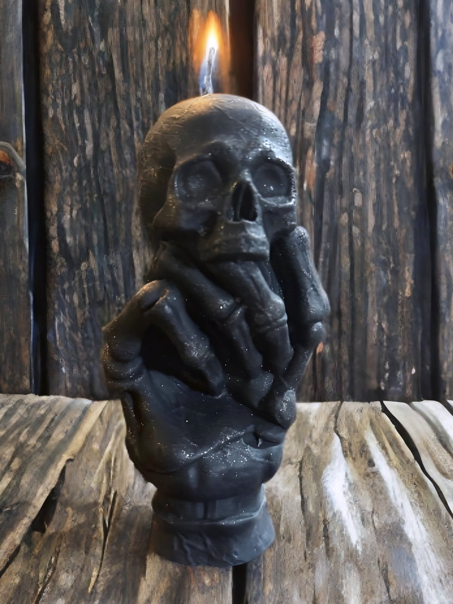 The Scribe's Regret Candle | Gothic Skull Candle | Dark Academia Decor | Unique Macabre Art | Hand-Poured Ritual Candle