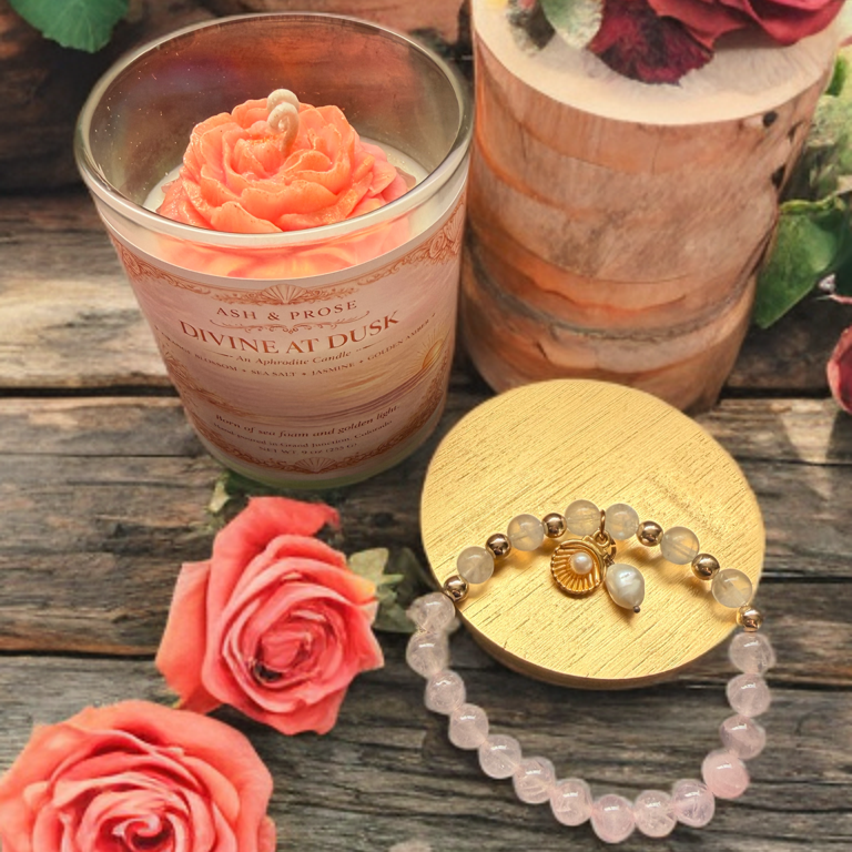 Divine at Dusk: Aphrodite Devotional Candle or Gift Set