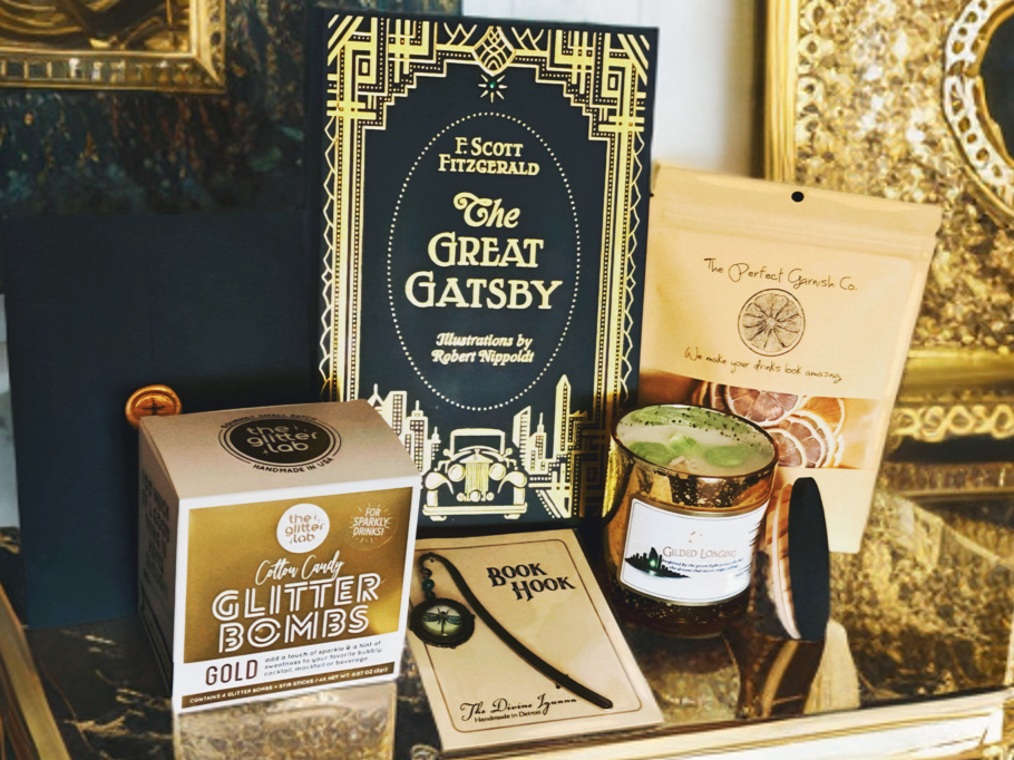 Gatsby Gift Set | Art Deco Book, Candle & Cocktail Kit