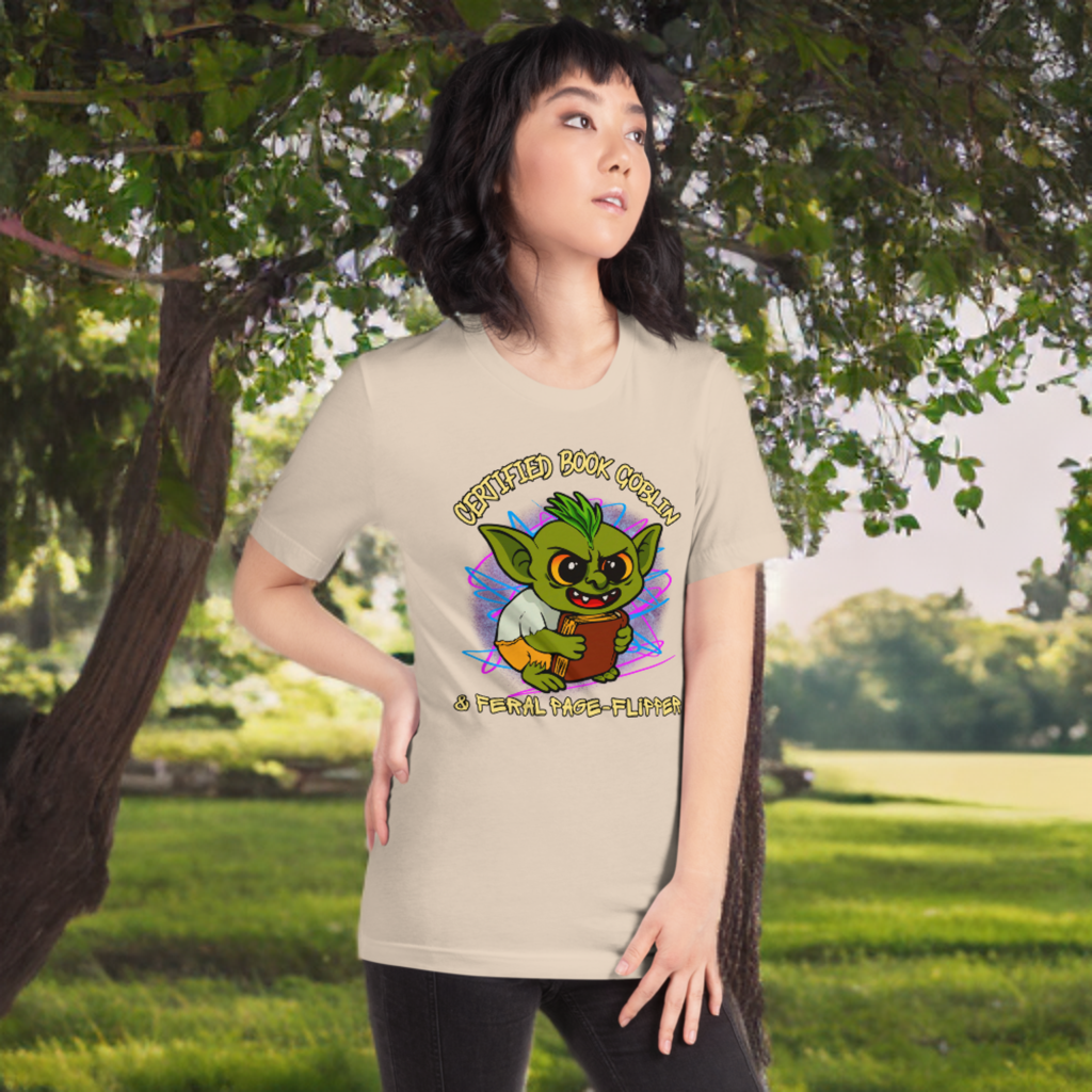 Certified Book Goblin T-Shirt | Witty Dark Academia Literary Tee