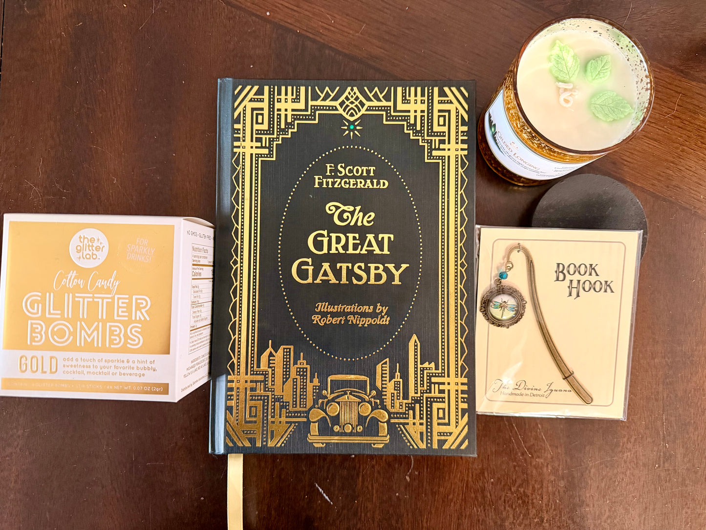 Gatsby Gift Set | Art Deco Book, Candle & Cocktail Kit