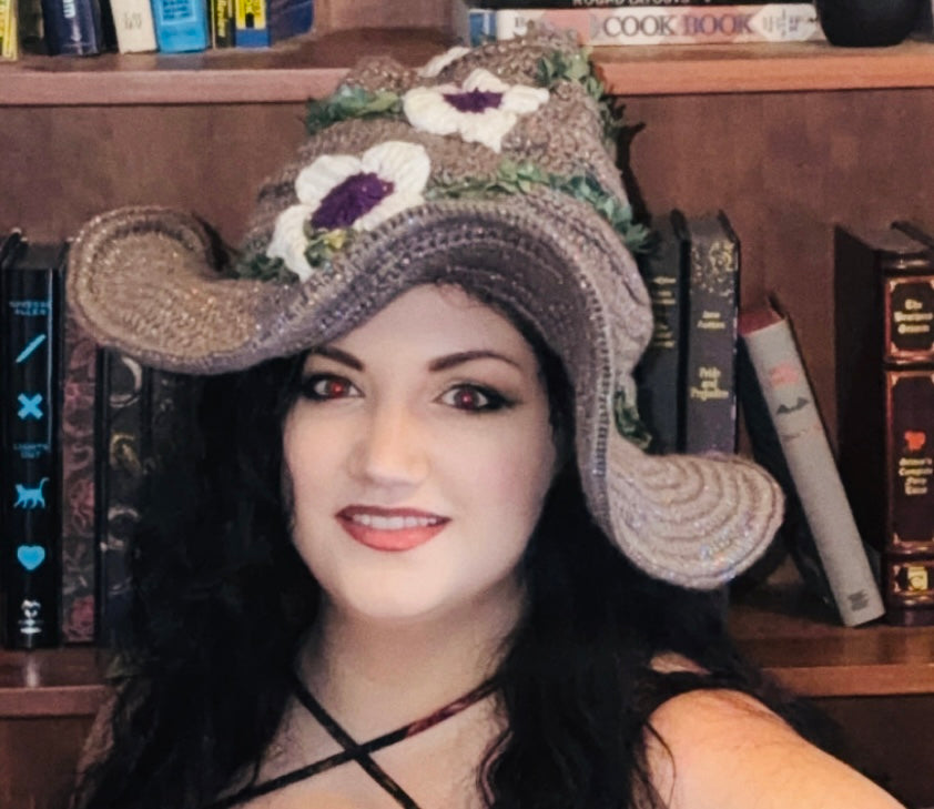 Garden Hag Witch Hat | Hand Crocheted with Flowers & Vines