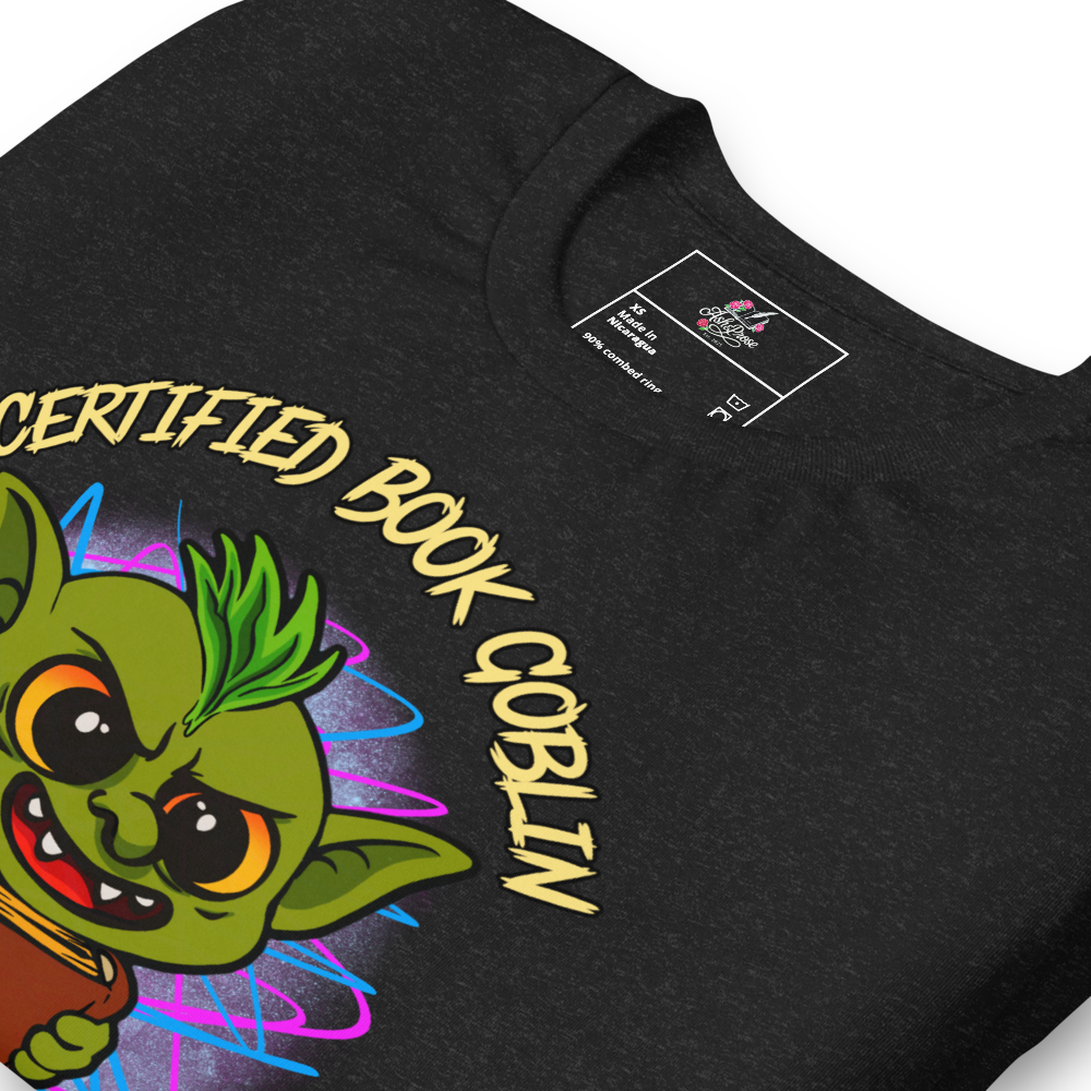 Certified Book Goblin T-Shirt | Witty Dark Academia Literary Tee
