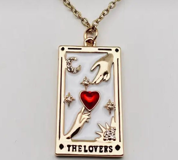The Lovers' Promise: Tarot Card Necklace