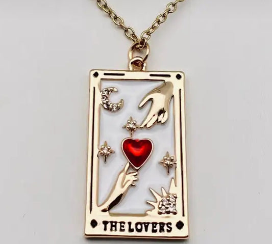 The Lovers' Promise: Tarot Card Necklace