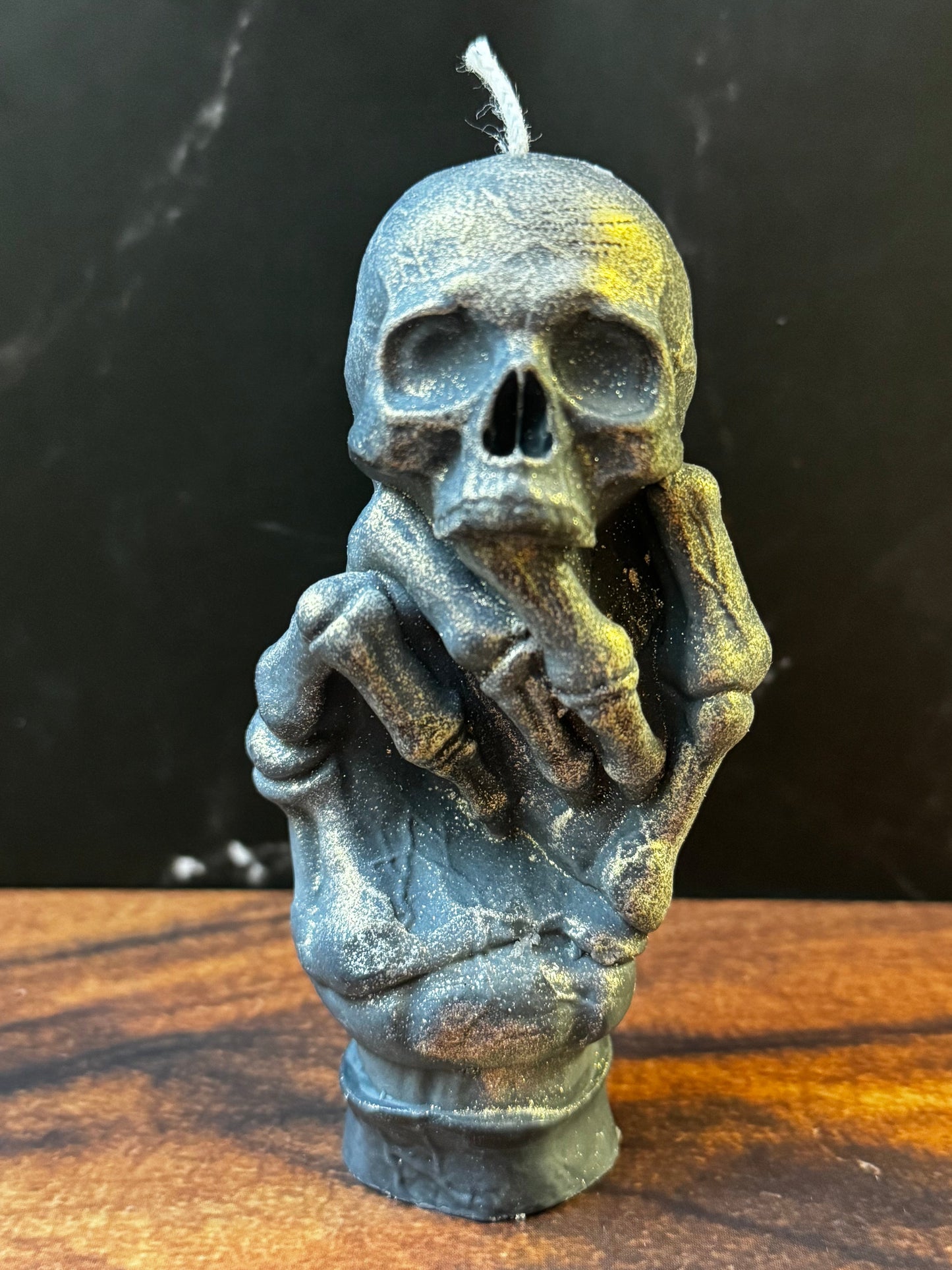 The Scribe's Regret Candle | Gothic Skull Candle | Dark Academia Decor | Unique Macabre Art | Hand-Poured Ritual Candle