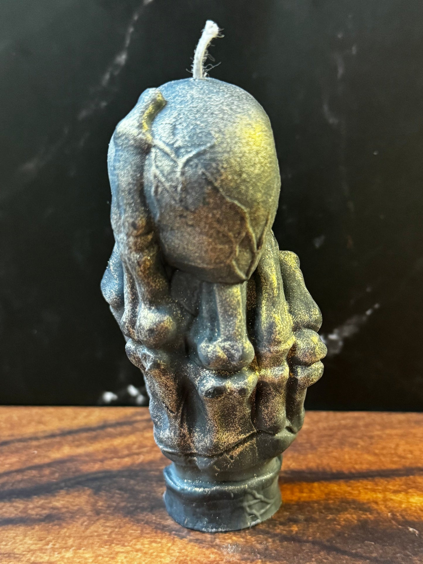 The Scribe's Regret Candle | Gothic Skull Candle | Dark Academia Decor | Unique Macabre Art | Hand-Poured Ritual Candle