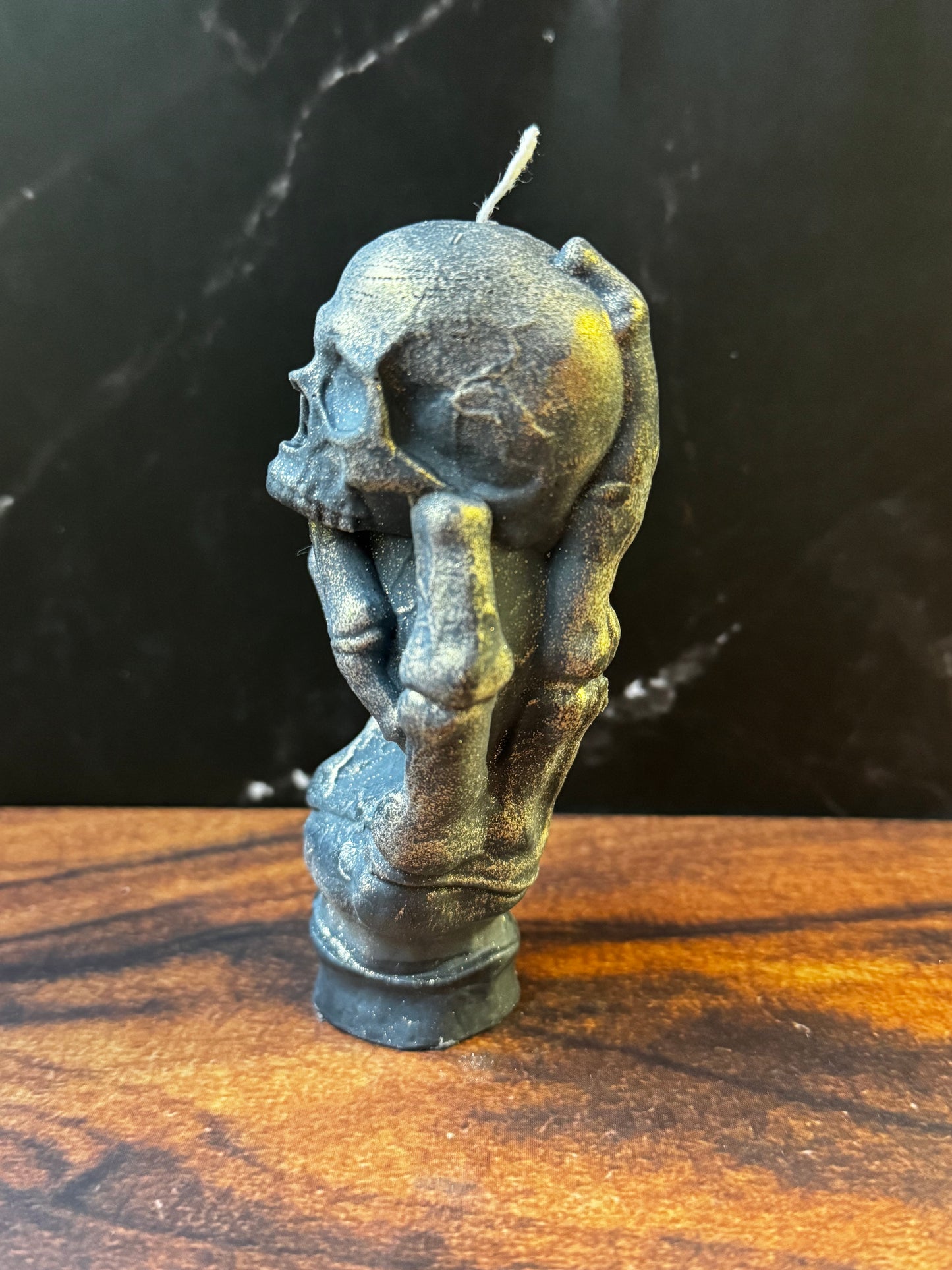 The Scribe's Regret Candle | Gothic Skull Candle | Dark Academia Decor | Unique Macabre Art | Hand-Poured Ritual Candle