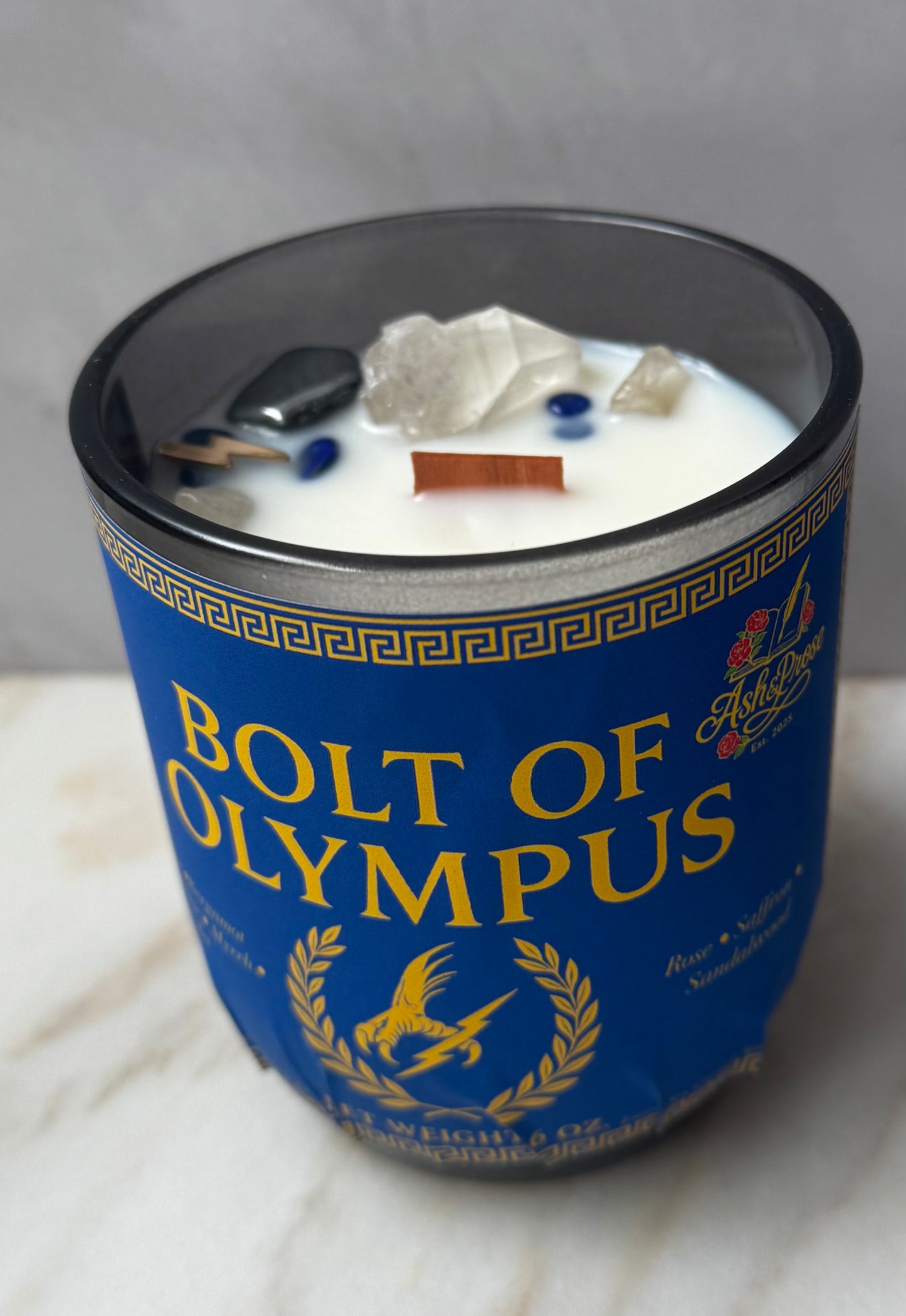 The Bolt of Olympus | Zeus Candle | Greek Mythologynd Vetiver