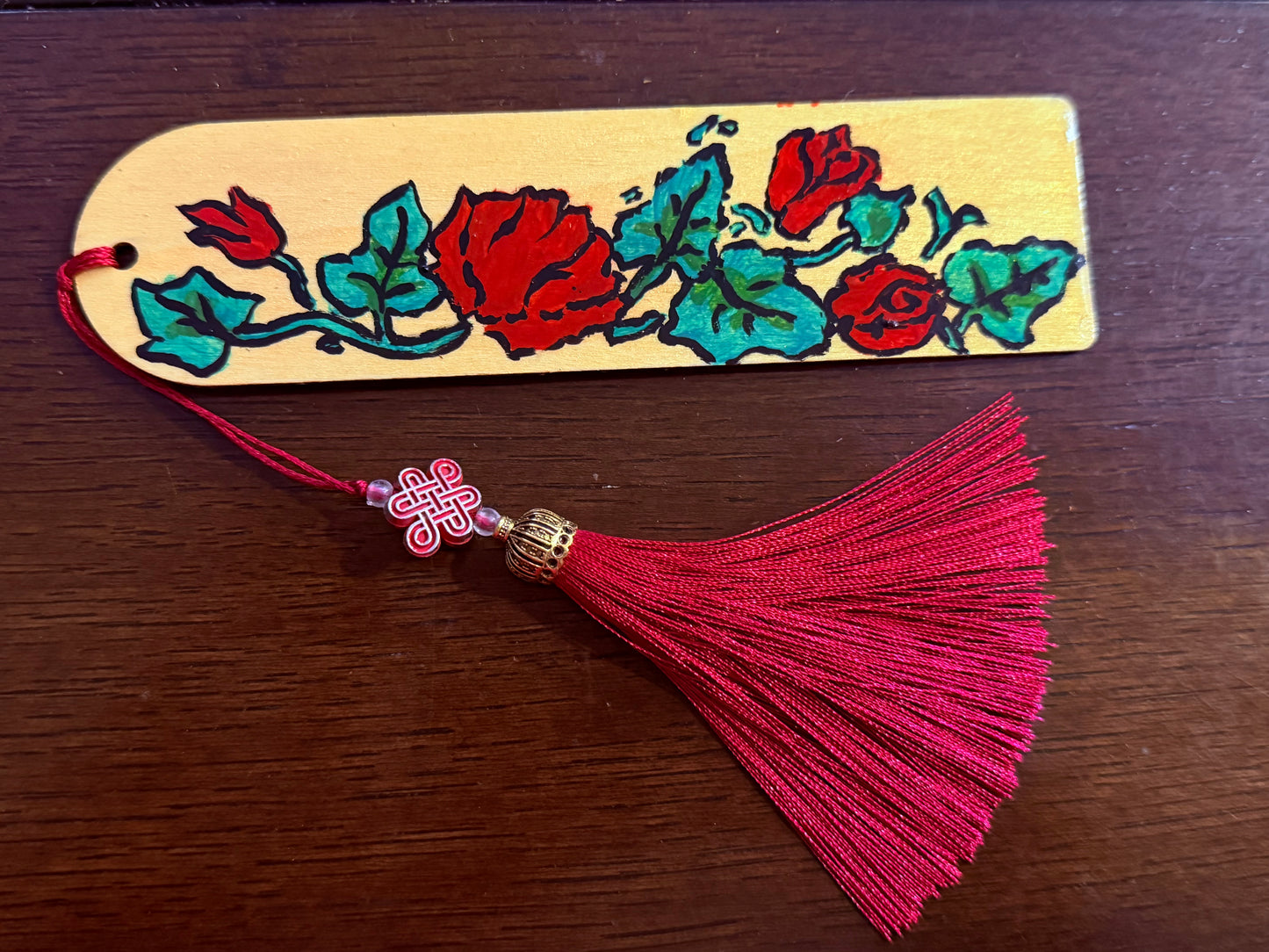 Enchanted Rose Wood Bookmark