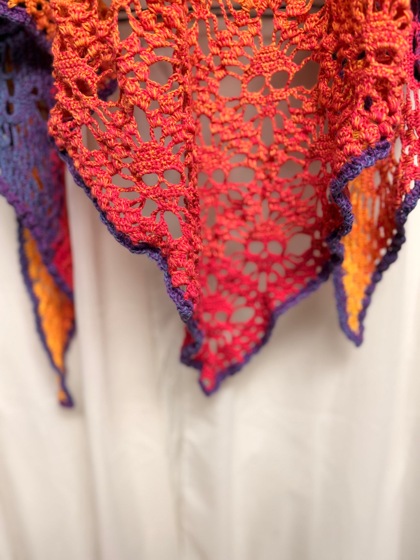 Rainbow Lost Souls Skull Shawl | Pastel Goth Ombre Crochet Wrap 83”