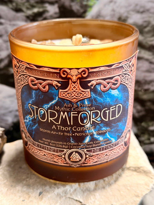 Stormforged: A Thor Candle | Mythic Collection Scented Candle